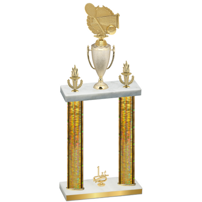 Double Gold Glacier First Place Tennis Trophy
