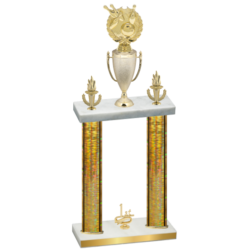 Double Gold Glacier First Place Bowling Trophy