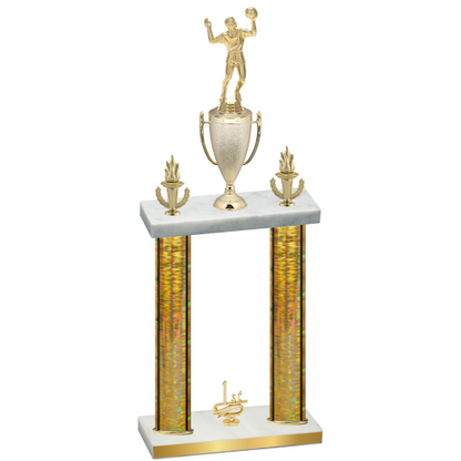 Double Gold Glacier First Place Volleyball Trophy