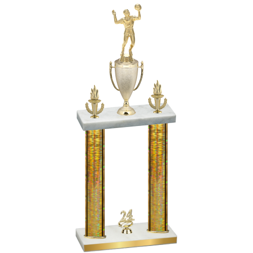 Double Gold Glacier Year Volleyball Trophy