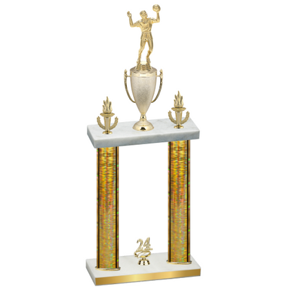 Double Gold Glacier Year Volleyball Trophy