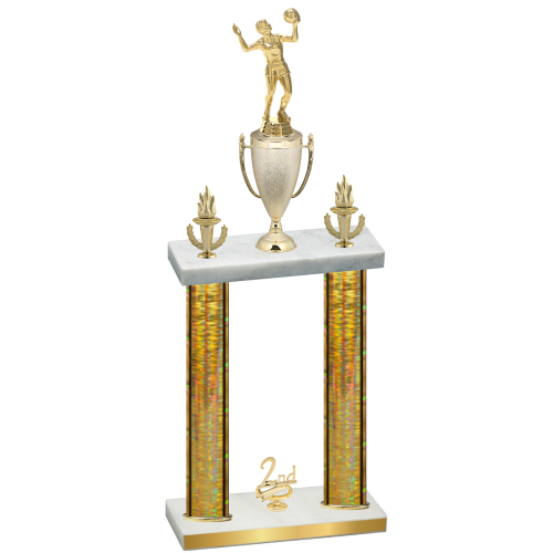 Double Gold Glacier Second Place Volleyball Trophy
