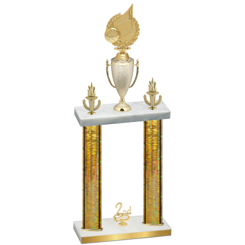 Double Gold Glacier Second Place Volleyball Trophy