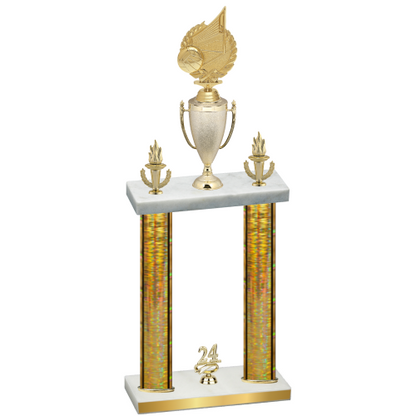 Double Gold Glacier Year Volleyball Trophy