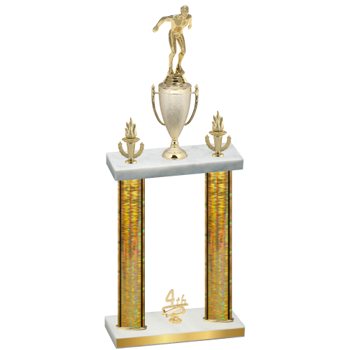 Double Gold Glacier Fourth Place Swimming Trophy