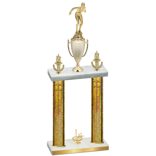 Double Gold Glacier First Place Tennis Trophy