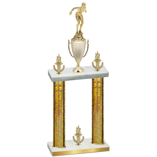 Double Gold Glacier Victory Tennis Trophy