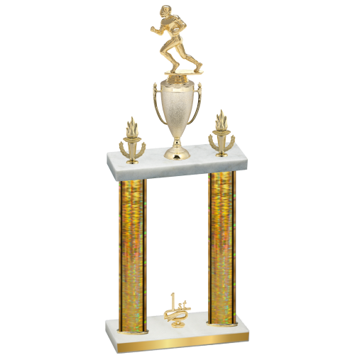 Double Gold Glacier First Place Football Trophy