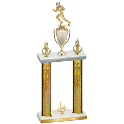 Double Gold Glacier First Place Football Trophy