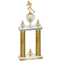 Double Gold Glacier Victory Football Trophy