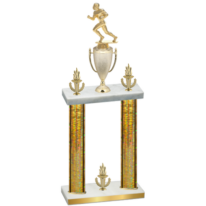 Double Gold Glacier Victory Football Trophy