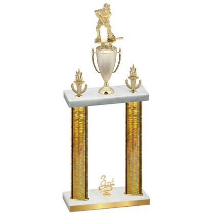 Double Gold Glacier Third Place Hockey Trophy