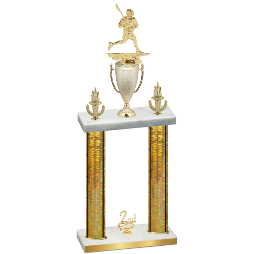 Double Gold Glacier Second Place Lacrosse Trophy