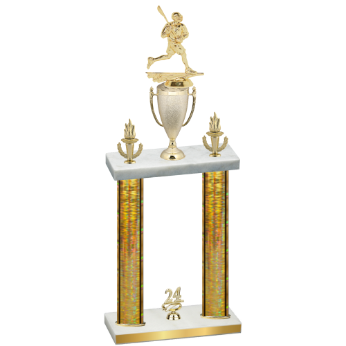 Double Gold Glacier Year Lacrosse Trophy