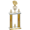 Double Gold Glacier Victory Basketball Trophy