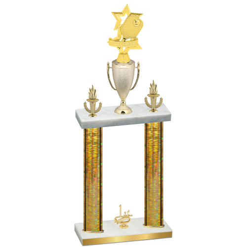Double Gold Glacier First Place Pickleball Trophy