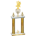 Double Gold Glacier Fourth Place Pickleball Trophy