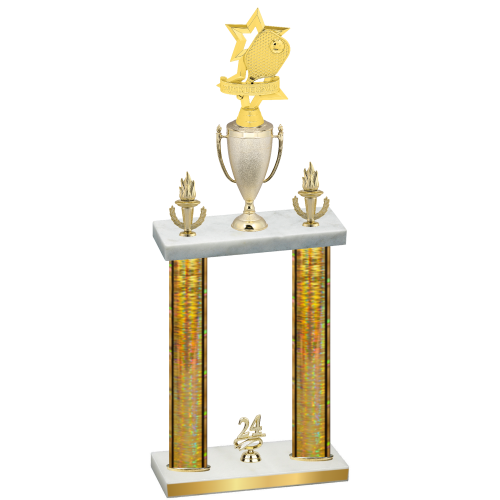 Double Gold Glacier Year Pickleball Trophy