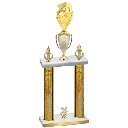 Double Gold Glacier Year Pickleball Trophy
