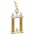 Double Gold Glacier Victory Basketball Trophy