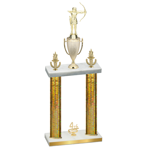 Double Gold Glacier Fourth Place Archery Trophy