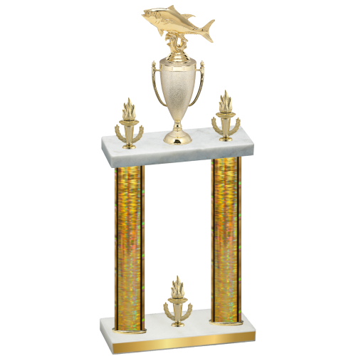 Double Gold Glacier Victory Fishing Trophy