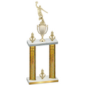 Double Gold Glacier Victory Basketball Trophy