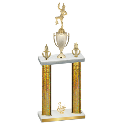 Double Gold Glacier Third Place Majorette Trophy