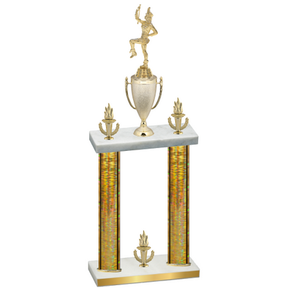 Double Gold Glacier Victory Majorette Trophy