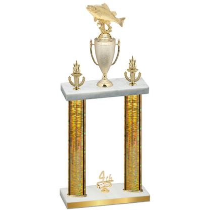Double Gold Glacier Fourth Place Fishing Trophy