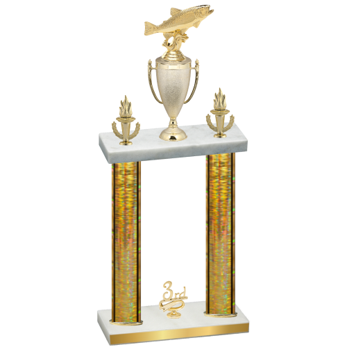 Double Gold Glacier Third Place Fishing Trophy