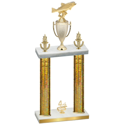 Double Gold Glacier Fourth Place Fishing Trophy
