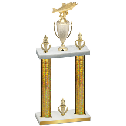 Double Gold Glacier Victory Fishing Trophy