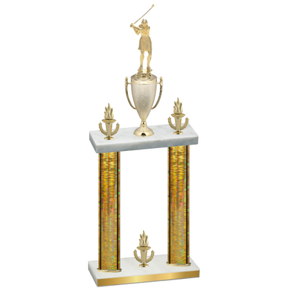Double Gold Glacier Victory Golf Trophy