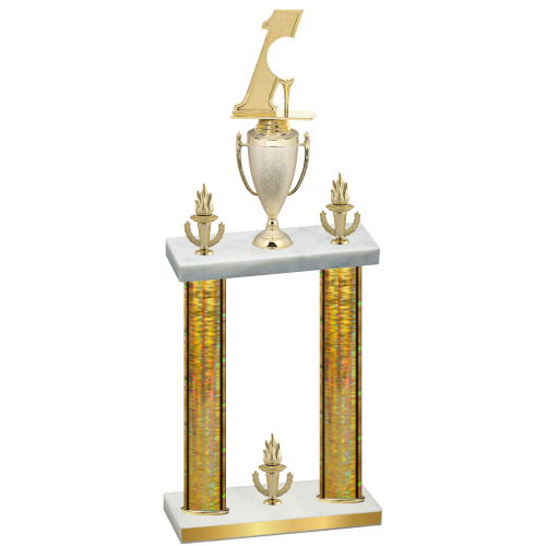 Double Gold Glacier Victory Golf Trophy