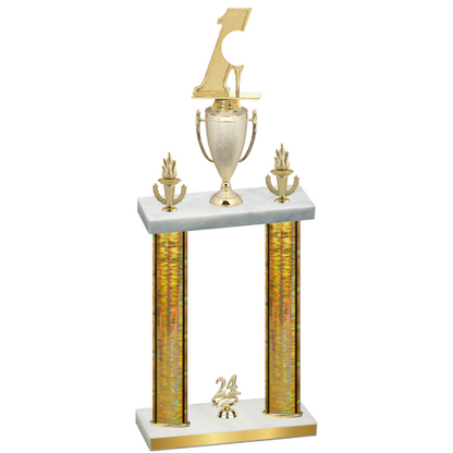 Double Gold Glacier Year Golf Trophy