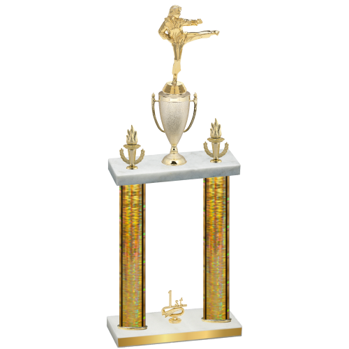 Double Gold Glacier First Place Karate Trophy