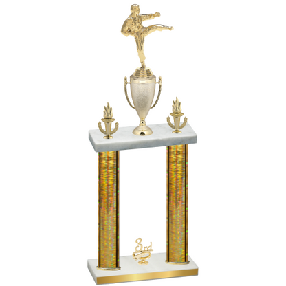 Double Gold Glacier Third Place Karate Trophy