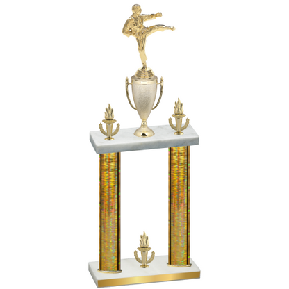 Double Gold Glacier Victory Karate Trophy