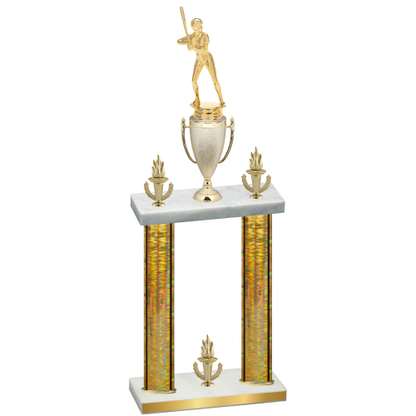 Double Gold Glacier Victory Softball Trophy
