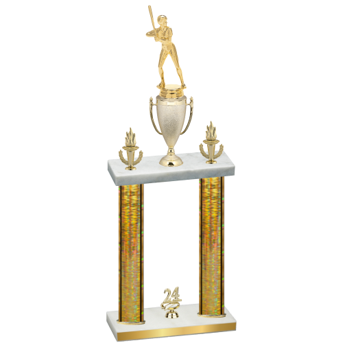 Double Gold Glacier Year Softball Trophy