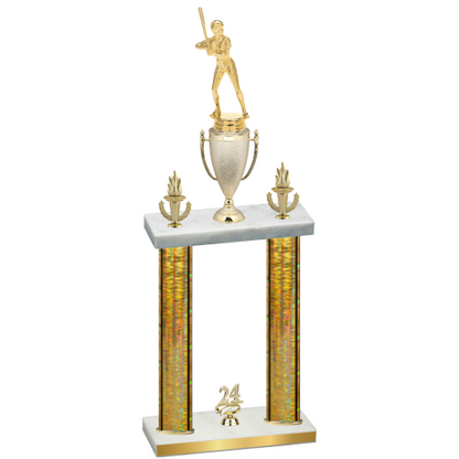 Double Gold Glacier Year Softball Trophy