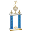 Double Blue Carbon Fiber Third Place Running Trophy
