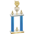 Double Blue Carbon Fiber Victory Bowling Trophy