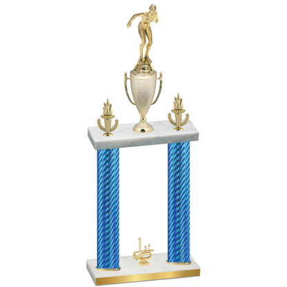 Double Blue Carbon Fiber First Place Tennis Trophy