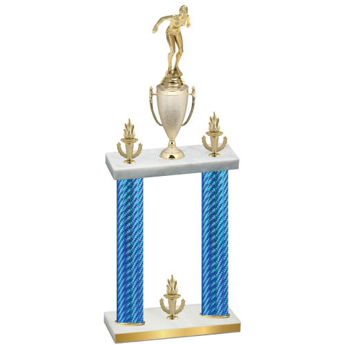 Double Blue Carbon Fiber Victory Tennis Trophy