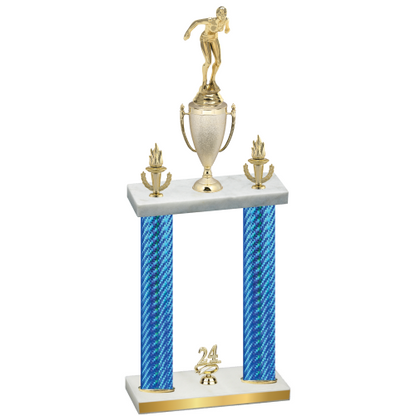 Double Blue Carbon Fiber Year Tennis Trophy