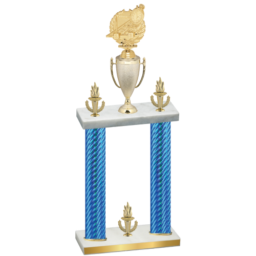 Double Blue Carbon Fiber Victory Swimming Trophy