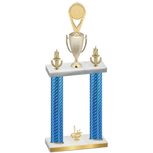 Double Blue Carbon Fiber First Place Insert Trophy