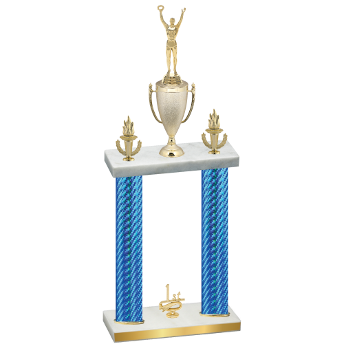Double Blue Carbon Fiber First Place Victory Trophy